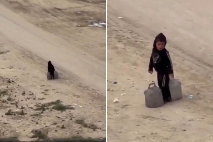 İsrail saldırılarının gölgesinde çocuk olmak! Görüntü yürekleri dağladı