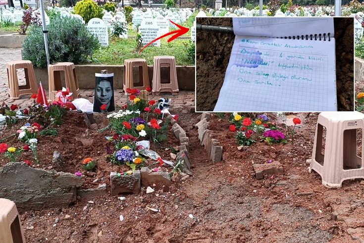 Yan yana toprağa verilen öğrencilerin mezarında depremzede anneden yürek dağlayan not