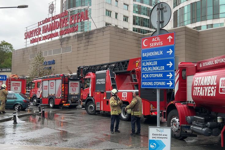 Sarıyer'de hastanede yangın