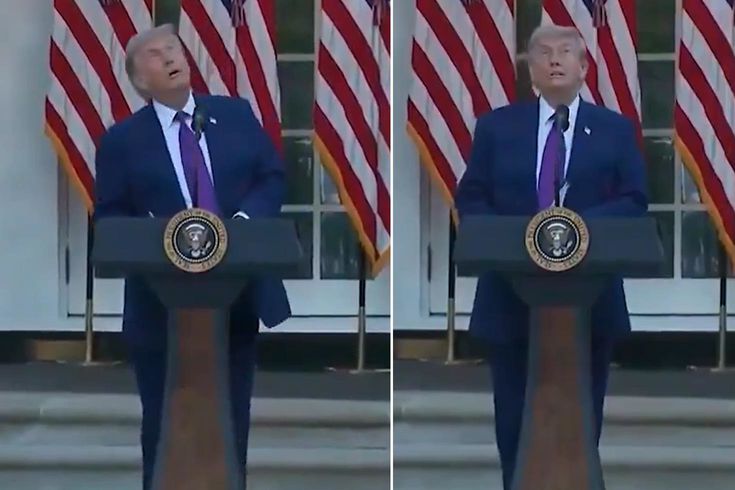 Trump'ın korku dolu anları! Kuşu dron sanınca büyük panik yaşadı