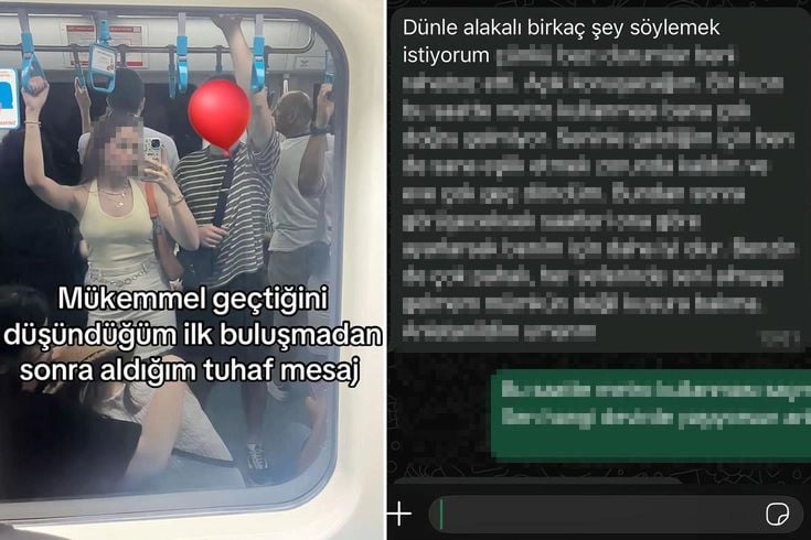 Bir kadın, ilk buluşma sonrası erkek arkadaşından gelen mesajla şoke oldu