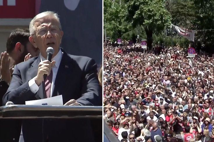 Tarafını belli eden Mansur Yavaş'ın zor anları! Atılan slogan nedeniyle konuşamadı