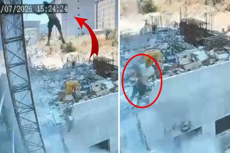 Çalıştığı inşaatta iskeleden düşen işçi hayatını kaybetti; olay kamerada