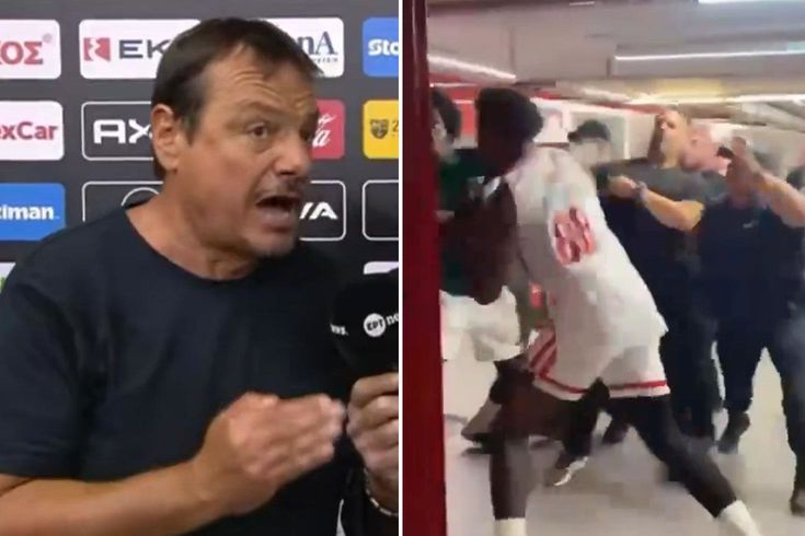 İşte Ergin Ataman'a ağzını bozduran kavganın görüntüleri