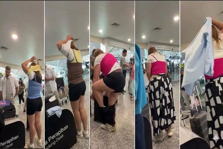 Bagaj ücretinden kaçmak için yaptığı şey herkesi şaşırttı: Hafiflesin diye üst üste giydi