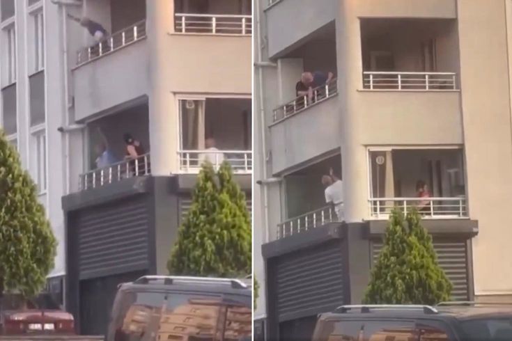 Balkonda yakılan mangal apartmanı ayağa kaldırdı
