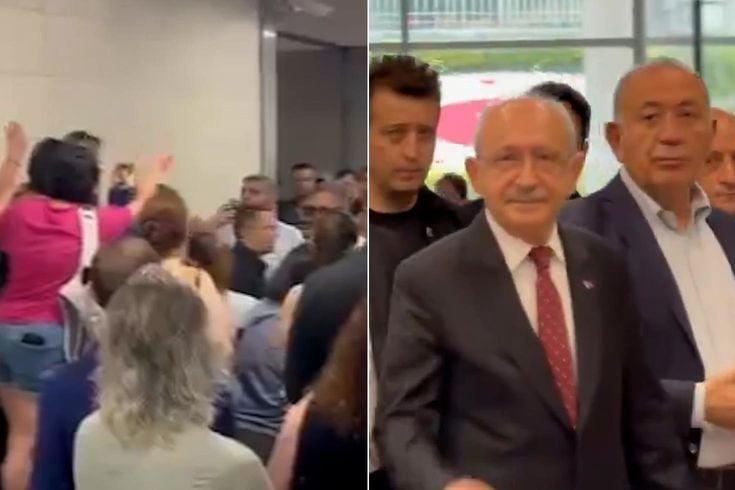 Deniz Göktaş'a destek için adliyeye giden Kılıçdaroğlu'na protesto