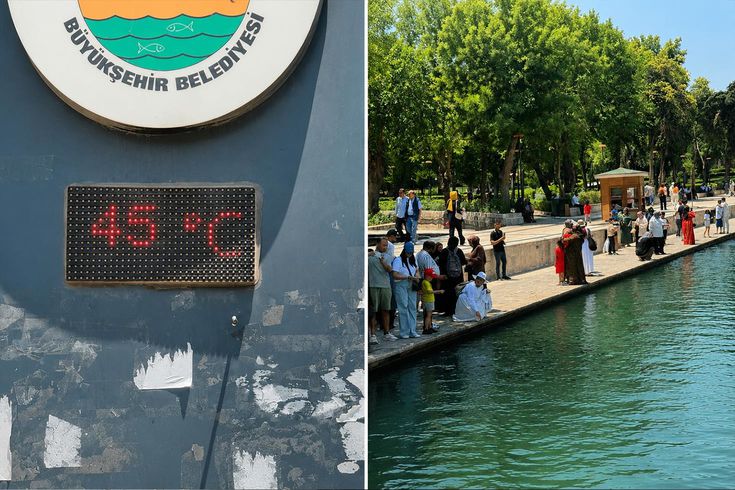 Şanlıurfa’da termometreler 45 dereceyi gösterdi, kent sessizliğe büründü