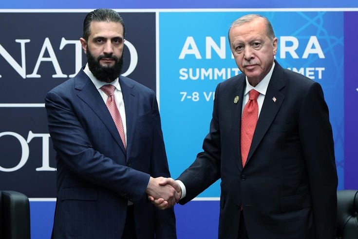 Cumhurbaşkanı Erdoğan ile Şara görüştü