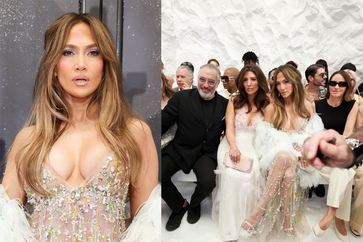 Jennifer Lopez, transparan elbisesiyle tüm bakışları üzerine topladı