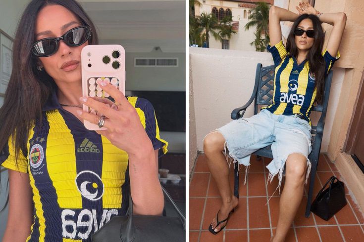 Dünyaca ünlü oyuncu Shay Mitchell, Fenerbahçe formalı pozlarıyla büyüledi
