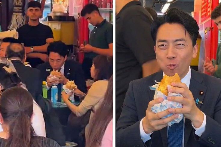 Japonya Savunma Bakanı Koizumi'den İstanbul'da uskumru sandviç paylaşımı
