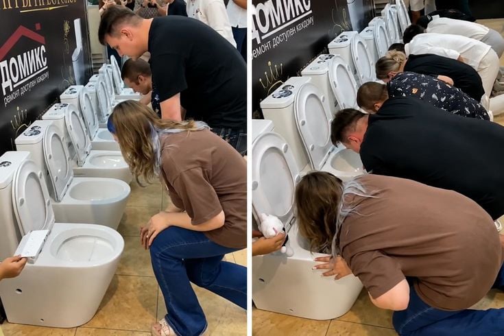 Rusya'da 52 bin TL’lik ödül için klozetteki içeceği içtiler
