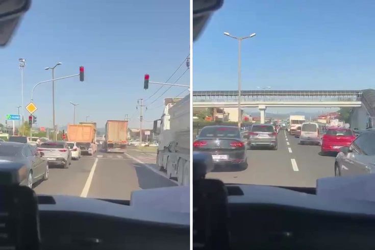 Düzce'de insanlık ölmemiş dedirten görüntü: Ambulansa yol vermek için bunu yaptılar