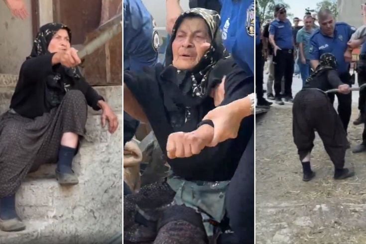 Kütahya'da tahliye gerginliği! 84 yaşındaki kadın ve oğlu ekiplere direndi
