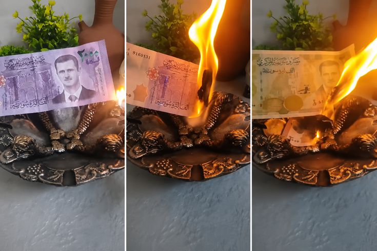 Suriye'de Esad’lı paralar tarihe karıştı: Eski banknotları yaktılar