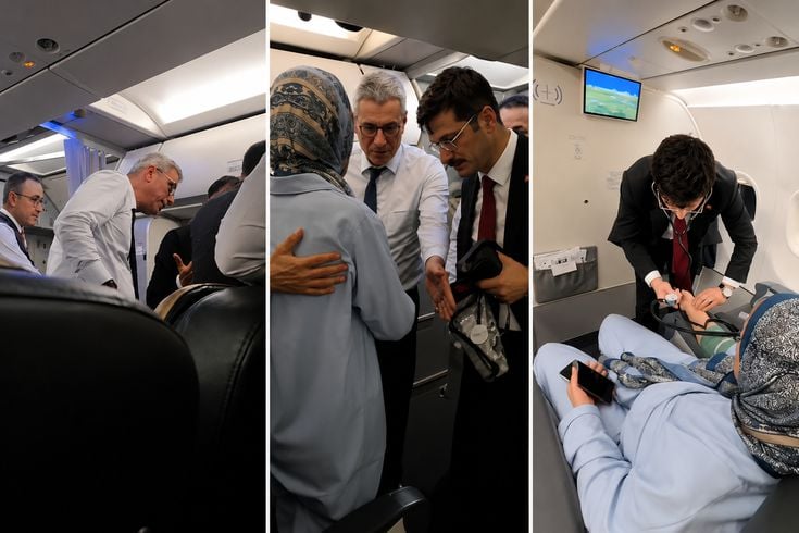 Uçakta fenalaşan yolcuya Sağlık Bakanı Memişoğlu müdahale etti