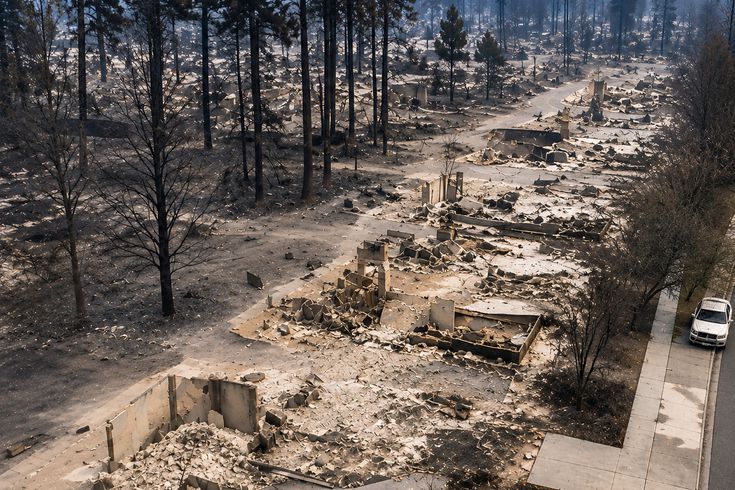 Washington'daki yangında mahalleler haritadan silindi, binlerce kişi evinden oldu