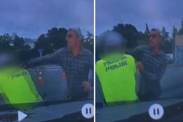 Fatih'te polise bıçakla saldırı kamerada; ayağından vurularak yakalandı