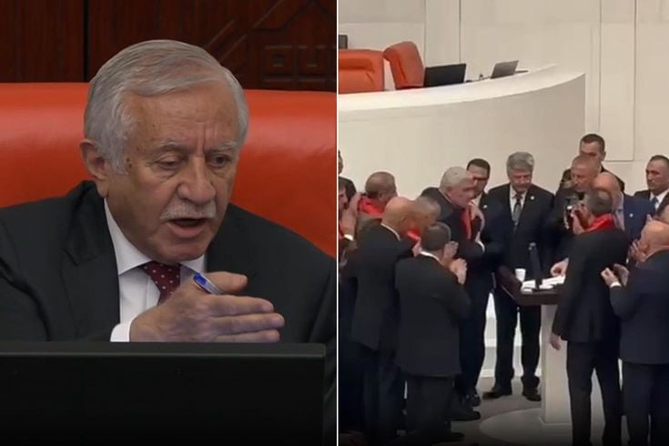 Genel Kurul'da dikkat çeken anlar: İYİ Partili Türkoğlu kürsüden güçlükle indirildi