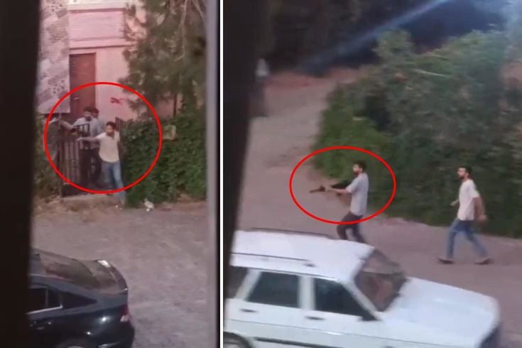 Görüntü Türkiye'den! Evden uzun namlulularla çıkıp komşularını taradılar