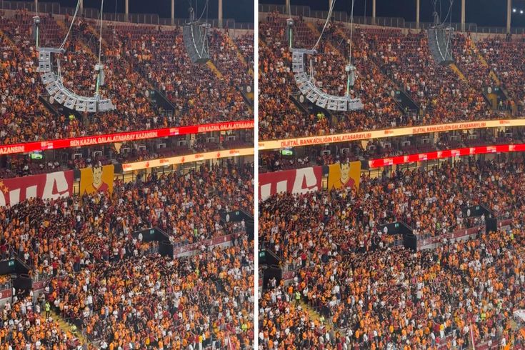 Galatasaray tribünlerinden Mustafa Kemal'in askerleriyiz tezahüratı