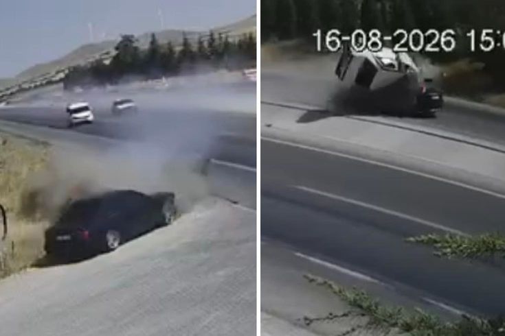 İki kişinin öldüğü feci kazanın görüntüleri ortaya çıktı: Dehşete düşüren anlar böyle yaşandı