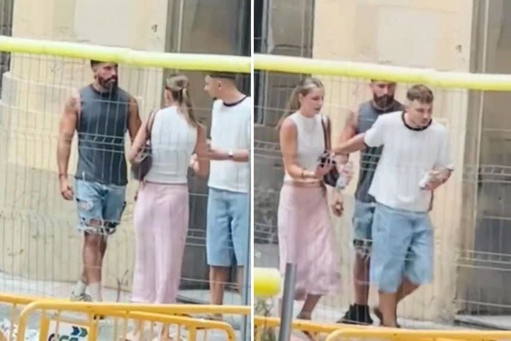 Sevgilisinin yanında tekmelenen gencin tepkisizliği olay oldu