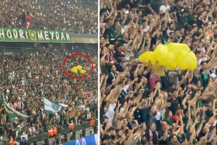 Kocaelispor-Amedspor maçında sarı poşet sallayan 5 şüpheli için gözaltı kararı