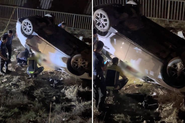 Ümraniye'de şarampole devrilen otomobilin sürücüsü hayatını kaybetti