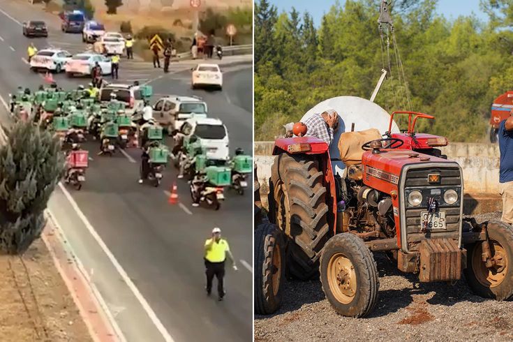 Alevlerin karşısında tek yürek oldular! Kimi traktörle kimi motosikletle koştu