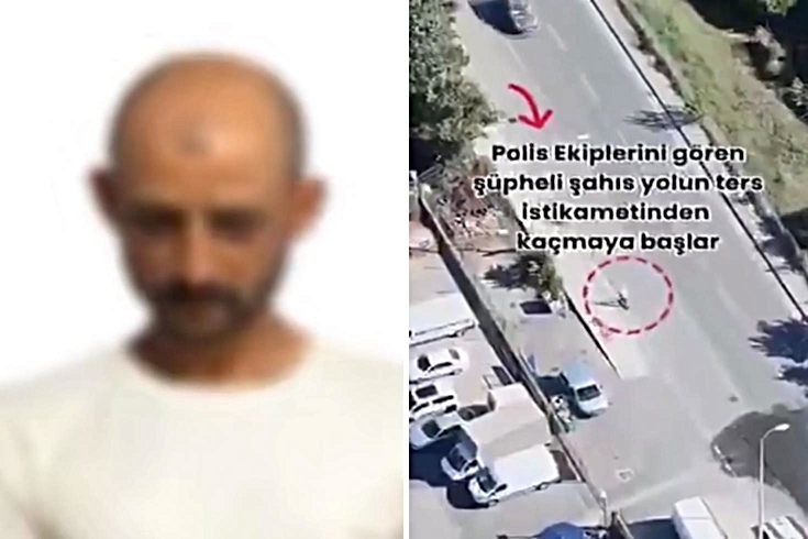 Polisten elektrikli skuterle kaçtı, dron takibiyle yakalandı! Nefes kesen anlar kamerada