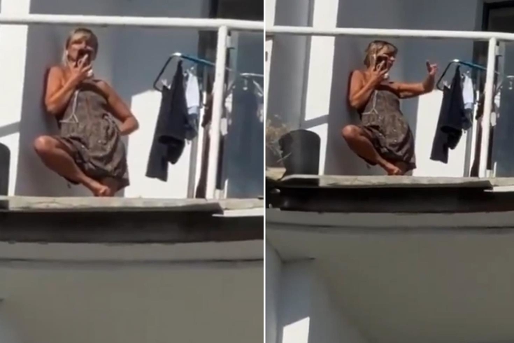 Bina bombaların hedefi oldu, genç kadın hiçbir şey olmamış gibi davrandı