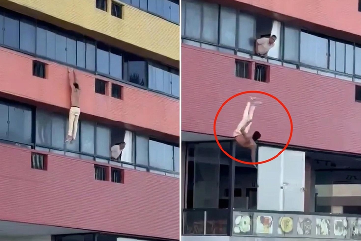 Otel penceresinde dehşet anları! Başkasının eşiyle yakalanınca kaçmaya çalıştı