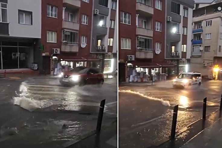 Trabzon'da şaşkına çeviren olay! Şiddetli yağmur kasisi yerinden söktü