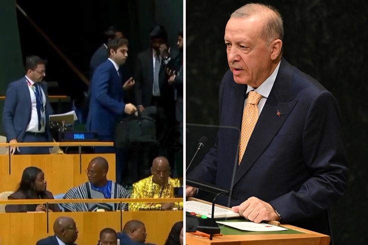 Hazmedemediler! Erdoğan konuşurken, İsrail'in BM temsilcisi salondan ayrıldı