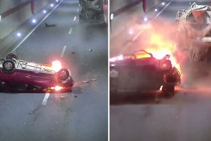 Tünelde beton mikserine çarpan otomobilin sürücüsü öldü