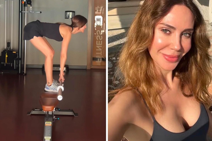 Demet Şener spor yaparken yere kapaklandı! İşte o anlar