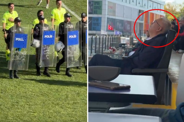 Hakemler polis eşliğinde çıktı, TFF gözlemcisi tribünde uyudu