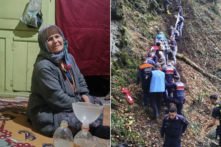 Sinop'ta 4 gündür kayıp olan Alzheimer hastası kadın kayalıkta sağ bulundu! Çantasından kızılcık ve kuşburnu çıktı