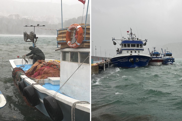 Bartın'ı fırtına vurdu! Amasra’da dalgalar 6 metreye ulaştı, tekneler limana sığındı