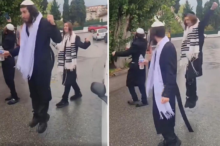 Görüntüler İzmir'den! Mezarlık yakınında zıpladılar