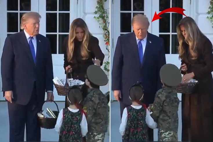 Trump'ın karşısına Sovyet askeri kıyafetiyle çıktı