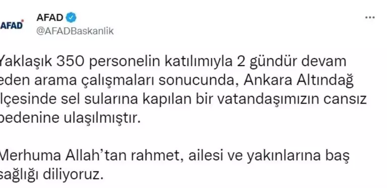 (DRONE) Sel sularına kapılan bir kişinin daha cansız bedenine ulaşıldı