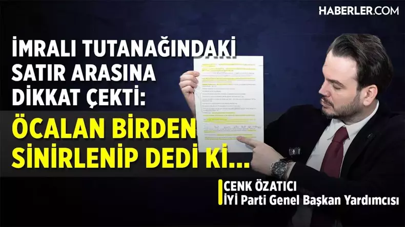 Cenk Özatıcı: Öcalan Gerçekleri Kabul Etmeyen Bir Şizofreni Vakası Durumunda