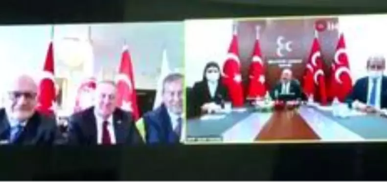 MHP'de partiler arası bayramlaşma video konferansla yapıldı