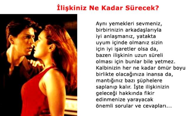 İlişkiniz ne kadar sürecek İlişkiniz ne kadar sürecek
