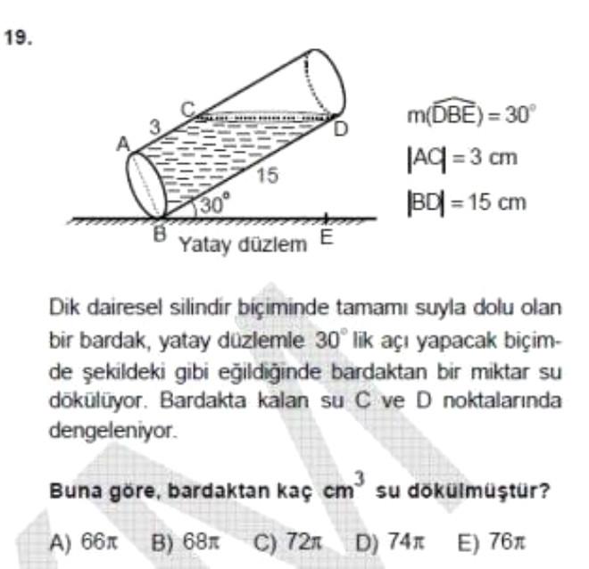 LYS-1 Geometri Soru Ve Cevapları