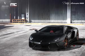 Mat Siyah Lamborghini Aventador Vellano Foto Galerisi