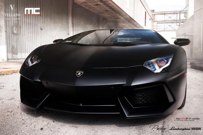 Mat Siyah Lamborghini Aventador Vellano Foto Galerisi